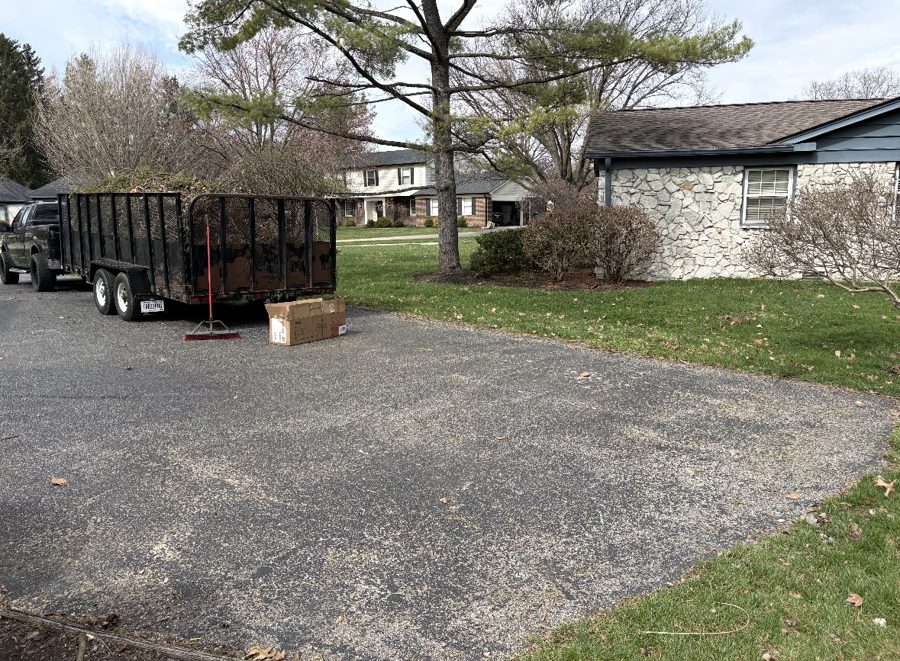 After: brush loaded and driveway cleared