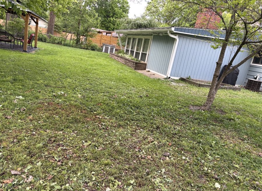 After: cleared lawn